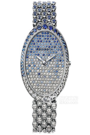 蒂芙尼18k白金↑镶嵌钻石和蓝宝石