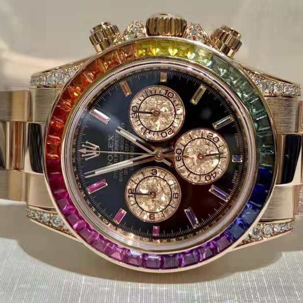 ROLEX | COSMOGRAPH 'RAINBOW' DAYTONA, REFERENCE 116598RBOW, A YELLOW ...
