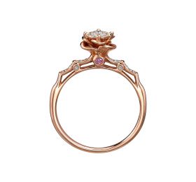 潮宏基婚慶系列皇室印象系列玫瑰金鉆戒戒指