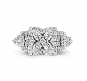 戴比尔斯Enchanted Lotus Cocktail白金钻石戒指戒指