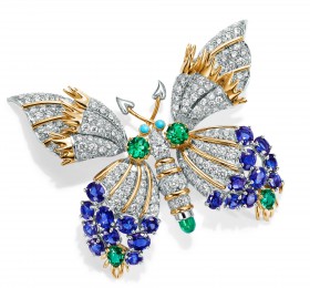 蒂芙尼史隆伯杰系列高級珠寶史隆伯杰蝴蝶造型胸針