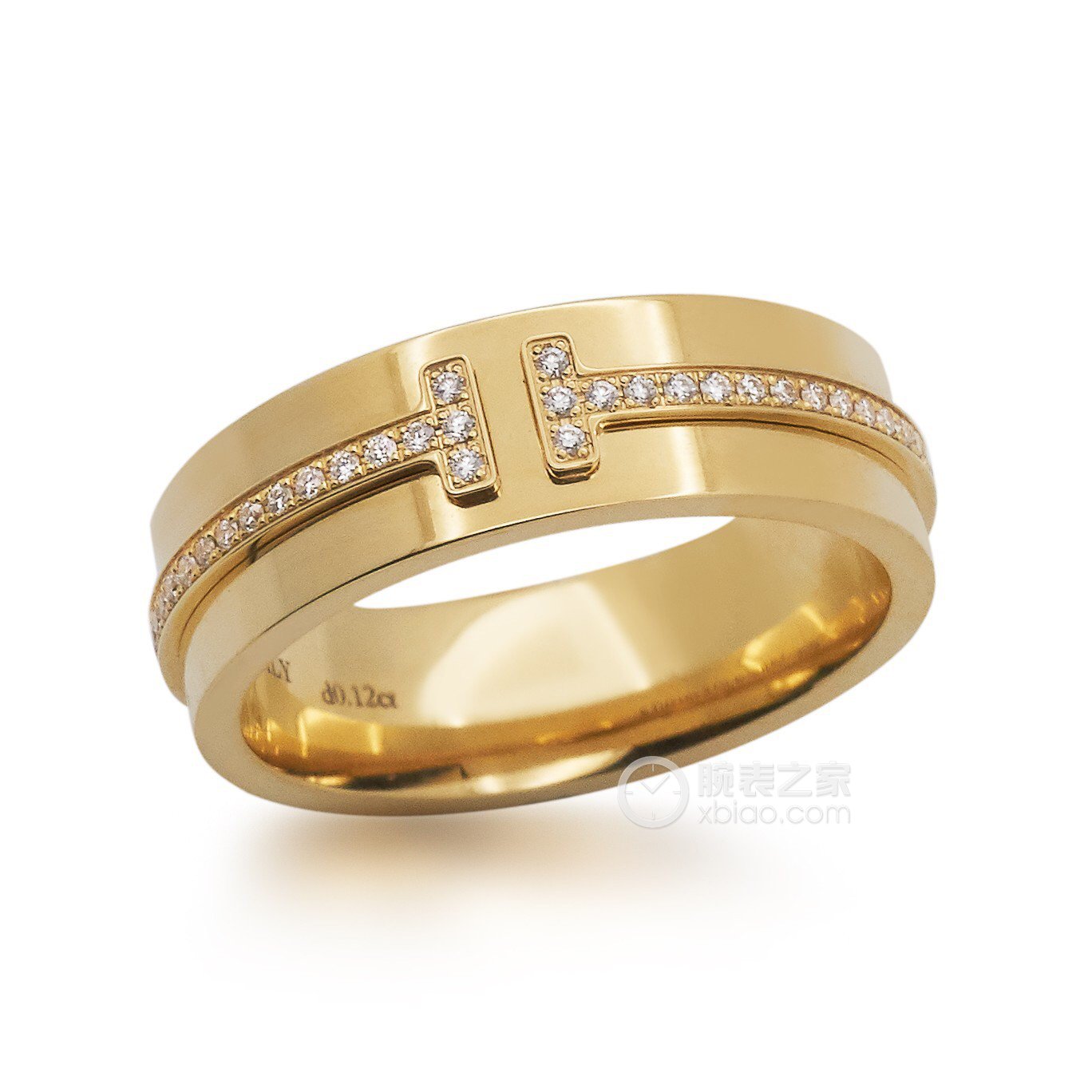 高清图|蒂芙尼铂金镶嵌黄钻戒指戒指图片1|腕表之家-珠宝