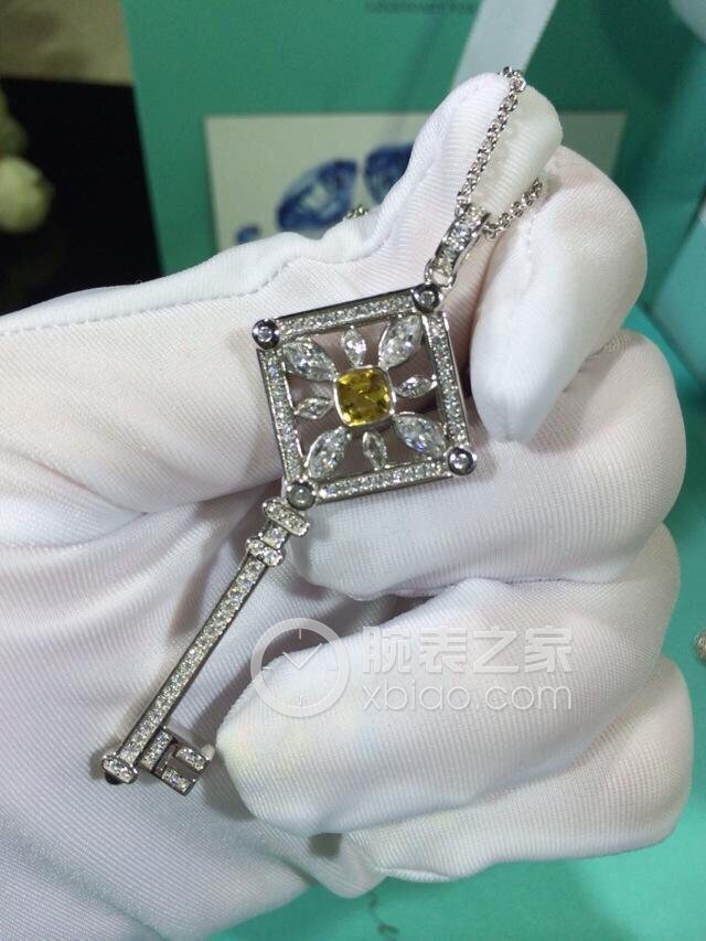 蒂芙尼tiffanykeys方形万花筒钥匙项链611