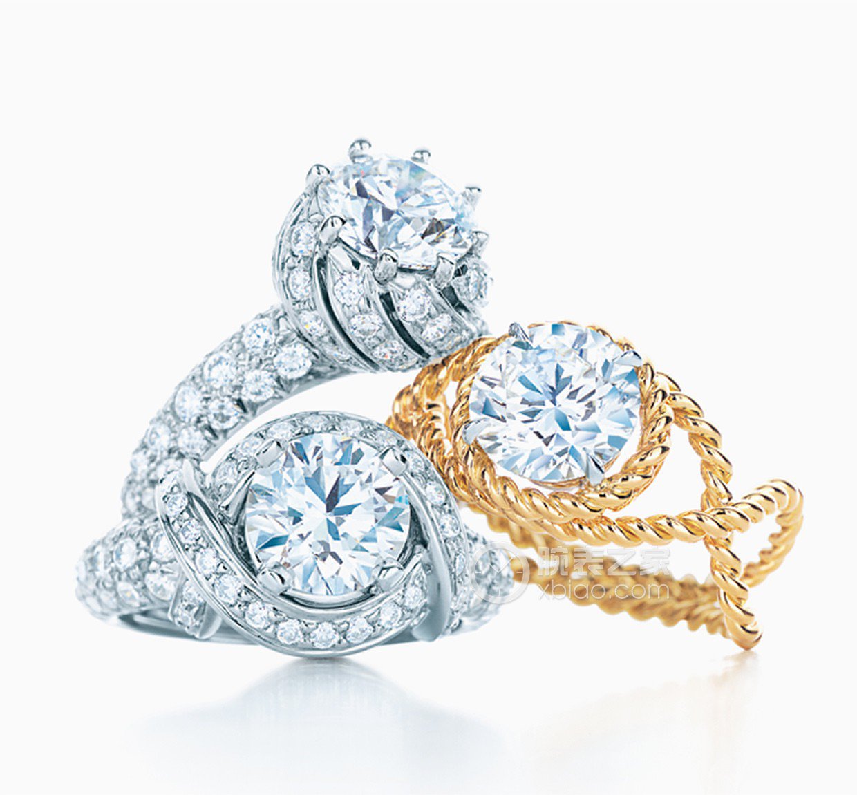 高清图|蒂芙尼铂金镶嵌椭圆形钻石戒指图片1|腕表之家-珠宝