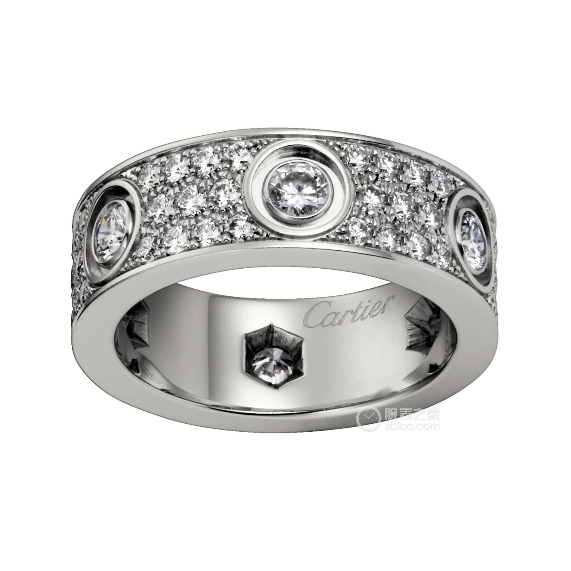 B4098200 - C de Cartier结婚戒指 铂金 - 铂金，钻石 - 卡地亚