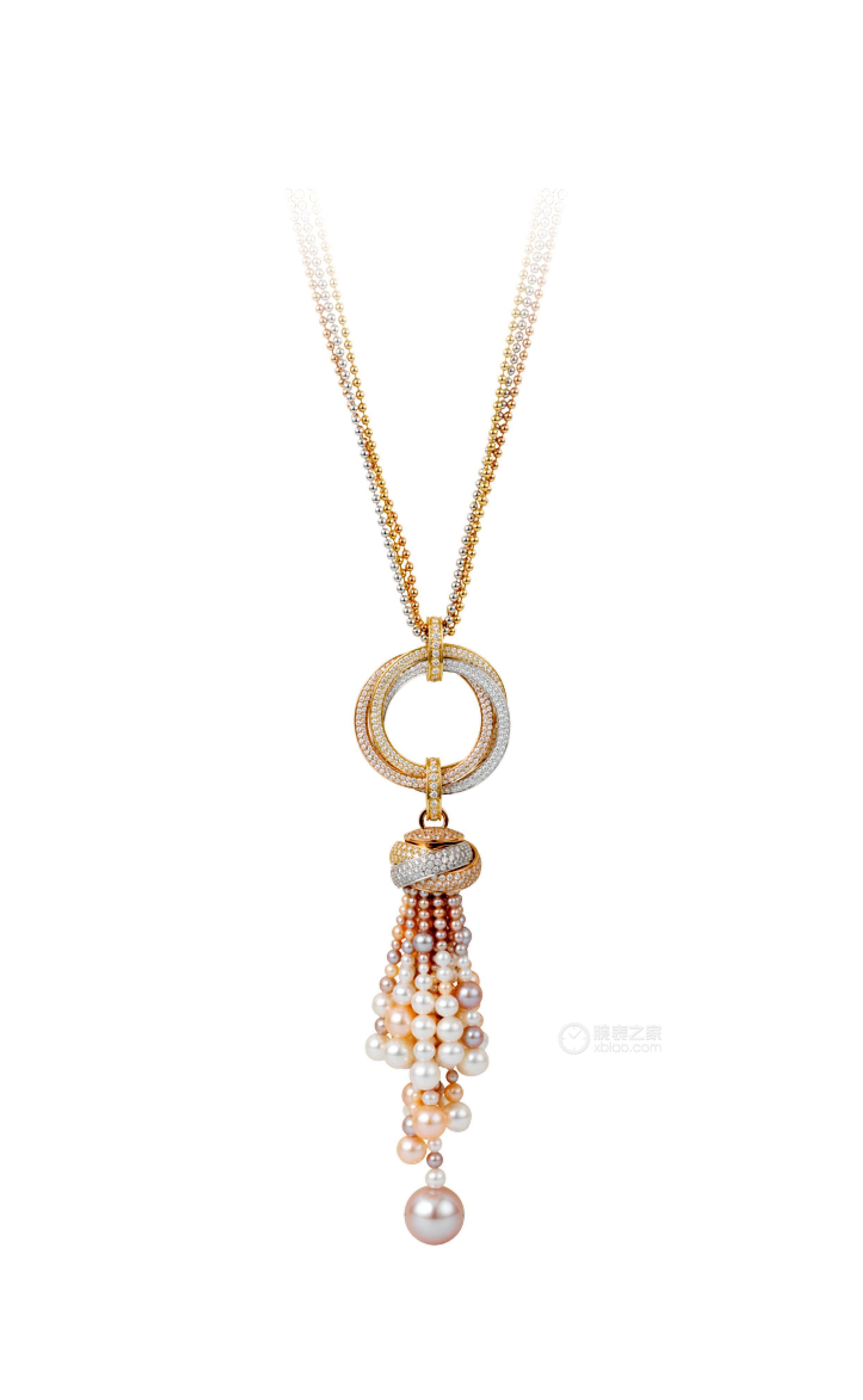 高清图|卡地亚PARIS NOUVELLE VAGUE系列玫瑰金钻石项链项链/吊坠图片1|腕表之家-珠宝