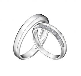 ENZO婚禮系列ENZO 99系列18K白金鉆石對戒戒指
