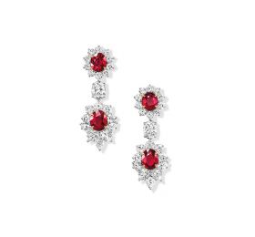 海瑞温斯顿INCREDIBLES高级珠宝系列钻石红宝耳饰