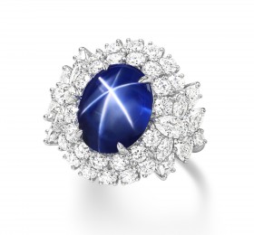 海瑞温斯顿MARVELOUS CREATIONS 高级珠宝星光蓝宝石戒指