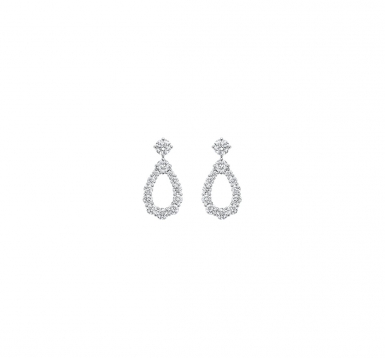 海瑞温斯顿diamond loop珠宝系列海瑞温斯顿loop系列三环风格钻石耳环
