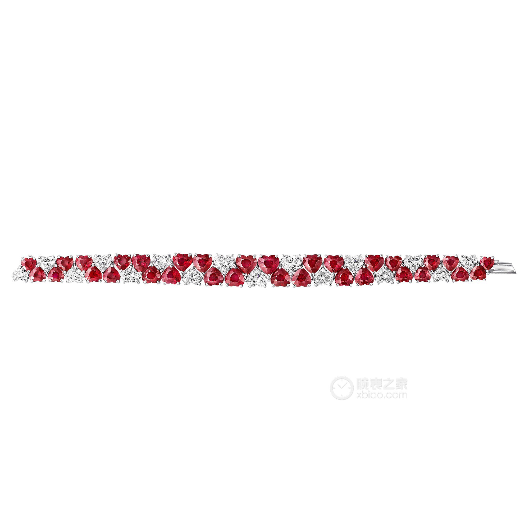 格拉夫queenofhearts心形红宝石和钻石手链手镯11