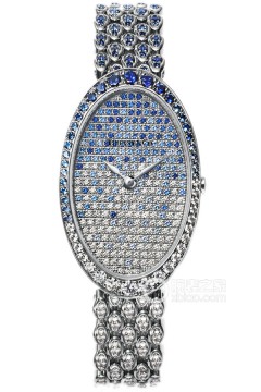 蒂芙尼 18k白金镶嵌钻石和蓝宝石