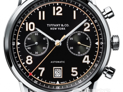 蒂芙尼TIFFANY CT60系列42毫米大三針計時黑盤皮帶