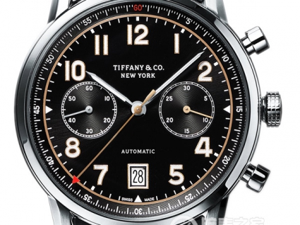 蒂芙尼TIFFANY CT60系列42毫米大三針計時黑盤