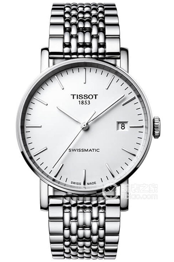 天梭經典系列魅時Swissmatic系列腕表（白盤鋼帶）