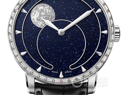 愛勒天文學家系列6406E1-藍砂石銀月-鉆圈