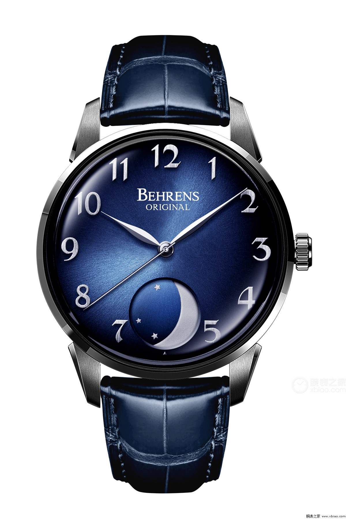 贝伦斯原创系列BHR001 月岩渐变蓝色表盘