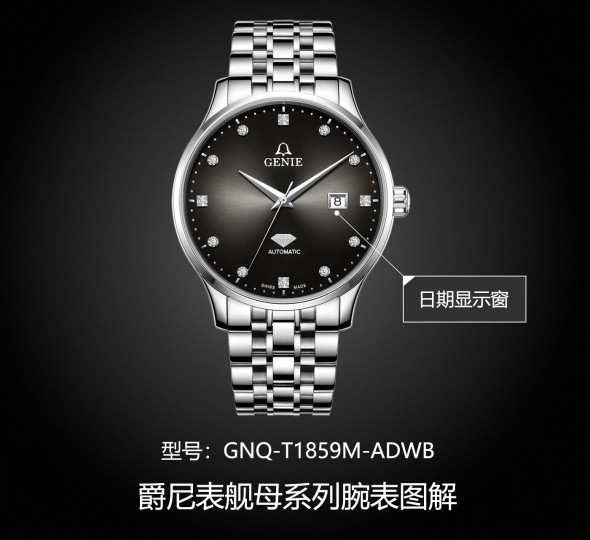 爵尼表舰母系列GNQ-T1859M-ADWB图解