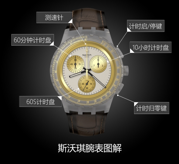 斯沃琪SWATCH HOLIDAY COLLECTION系列SUSM100图解