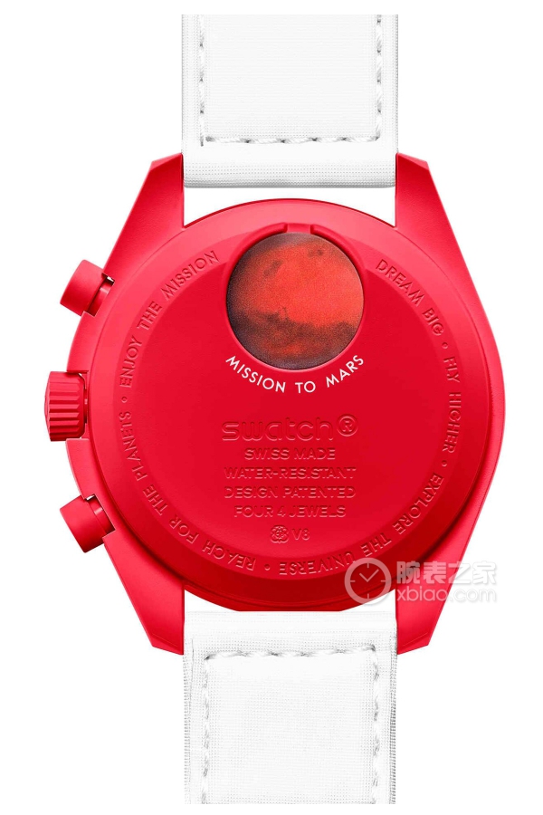 斯沃琪MOONSWATCH联名款系列SO33R100背面图