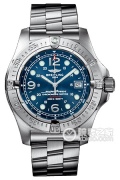 百年灵超级海洋系列精钢表壳-蓝色表盘-专业型精钢表链腕表