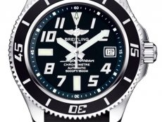 百年灵超级海洋系列精钢表壳-深蓝色黑色表盘-Ocean Racer海洋竞赛橡胶表带
