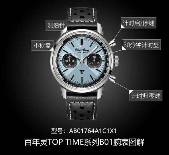 百年灵TOP TIME系列AB01764A1C1X1图解
