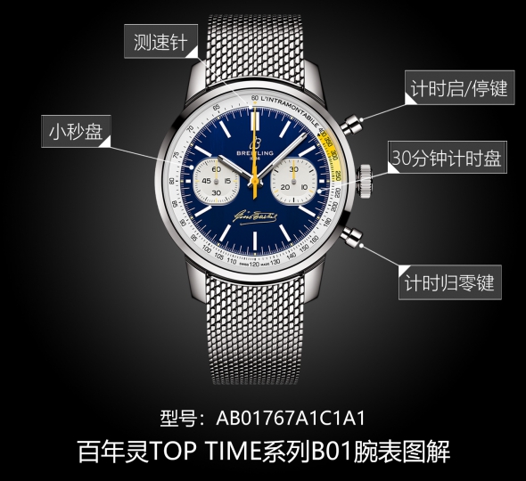 百年灵TOP TIME系列AB01767A1C1A1图解