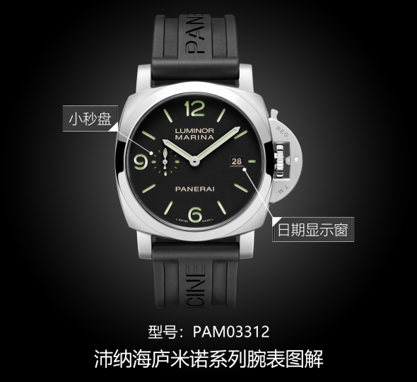 沛纳海庐米诺系列PAM03312图解