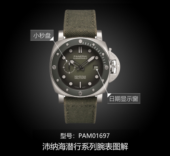 沛纳海潜行系列PAM01697图解