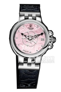帝舵玫瑰系列35700-FS粉红色珍珠贝母盘镶钻织纹表带