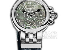 帝舵玫瑰系列35100-FS黑色珍珠贝母盘镶钻织纹表带