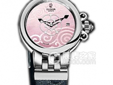 帝舵玫瑰系列35100-FS粉红色珍珠贝母盘织纹表带