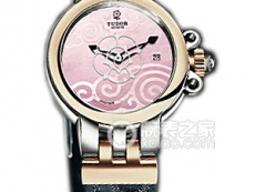 帝舵玫瑰系列35101-FS粉红色珍珠贝母盘织纹表带