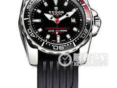 帝舵海洋王子型系列24060n-Rubber black bracelet