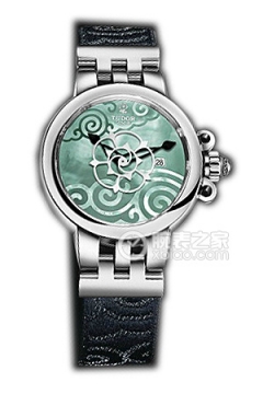 帝舵玫瑰35400-FS翡翠绿珍珠贝母盘织纹表带