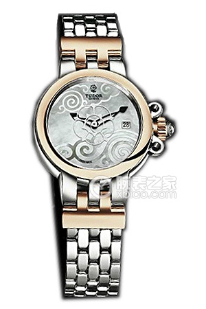 帝舵玫瑰系列35101-65710白色珍珠貝母盤不銹鋼表帶