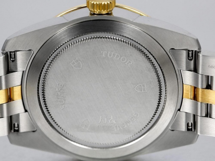 帝舵駿玨系列56003-68063黑盤黃金圈帶鉆黃金及鋼表帶