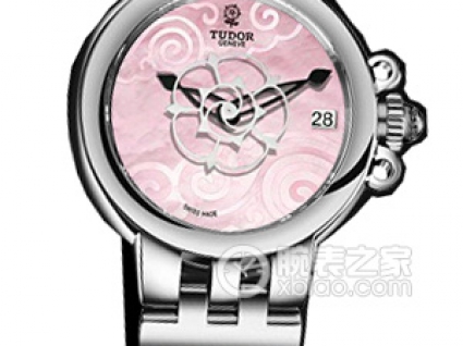 帝舵玫瑰系列35700-FS粉红色珍珠贝母盘织纹表带