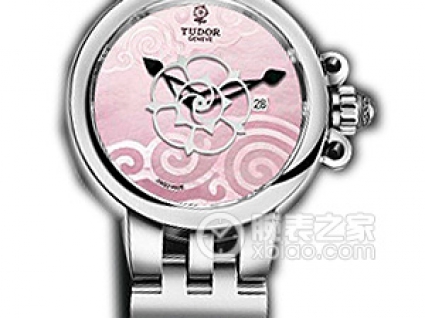 帝舵玫瑰系列35400-FS粉红色珍珠贝母盘织纹表带