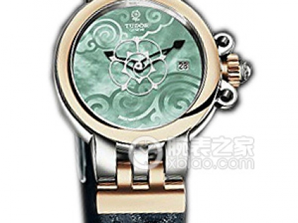 帝舵玫瑰系列35101-FS翡翠绿珍珠贝母盘织纹表带
