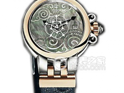帝舵玫瑰系列35101-FS黑色珍珠贝母盘织纹表带