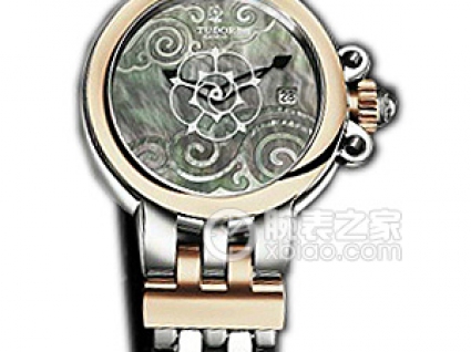 帝舵玫瑰系列35101-65710黑色珍珠贝母盘不锈钢表带