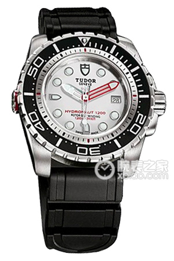 帝舵海洋王子型系列25000-Rubber black bracelet 白盤