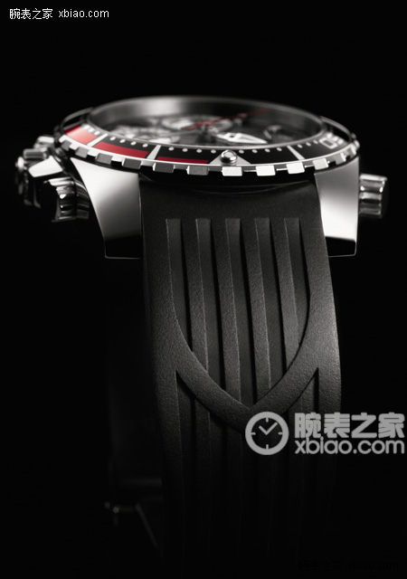 帝舵海洋王子型系列20360n-Rubber black bracelet 黑盘