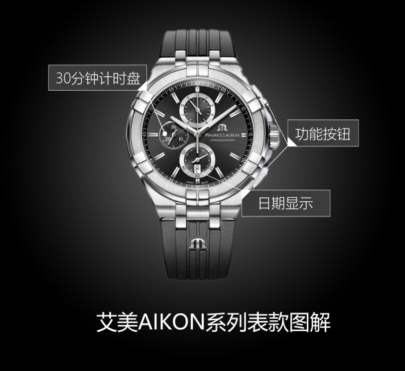 艾美AIKON QUARTZ系列AI1018-SS001-330-2图解