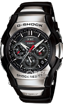 卡西欧G-SHOCK系列GS-1300-1A 银色+黑色表带