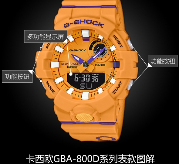 卡西歐G-SHOCK系列GBA-800DG-9A圖解