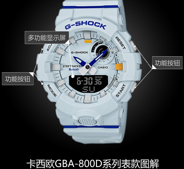 卡西欧G-SHOCK系列GBA-800DG-7A图解