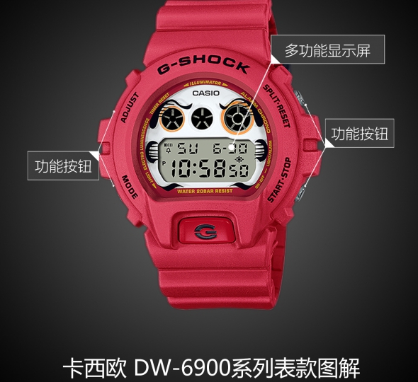 卡西欧G-SHOCK系列DW-6900DA-4图解